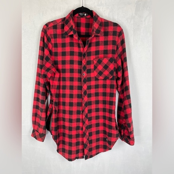 American Stitch Red and Black Flannel Shirt size M - Picture 1 of 13